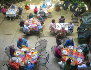 Patios for fun at Pacific Place Urban Senior Living
